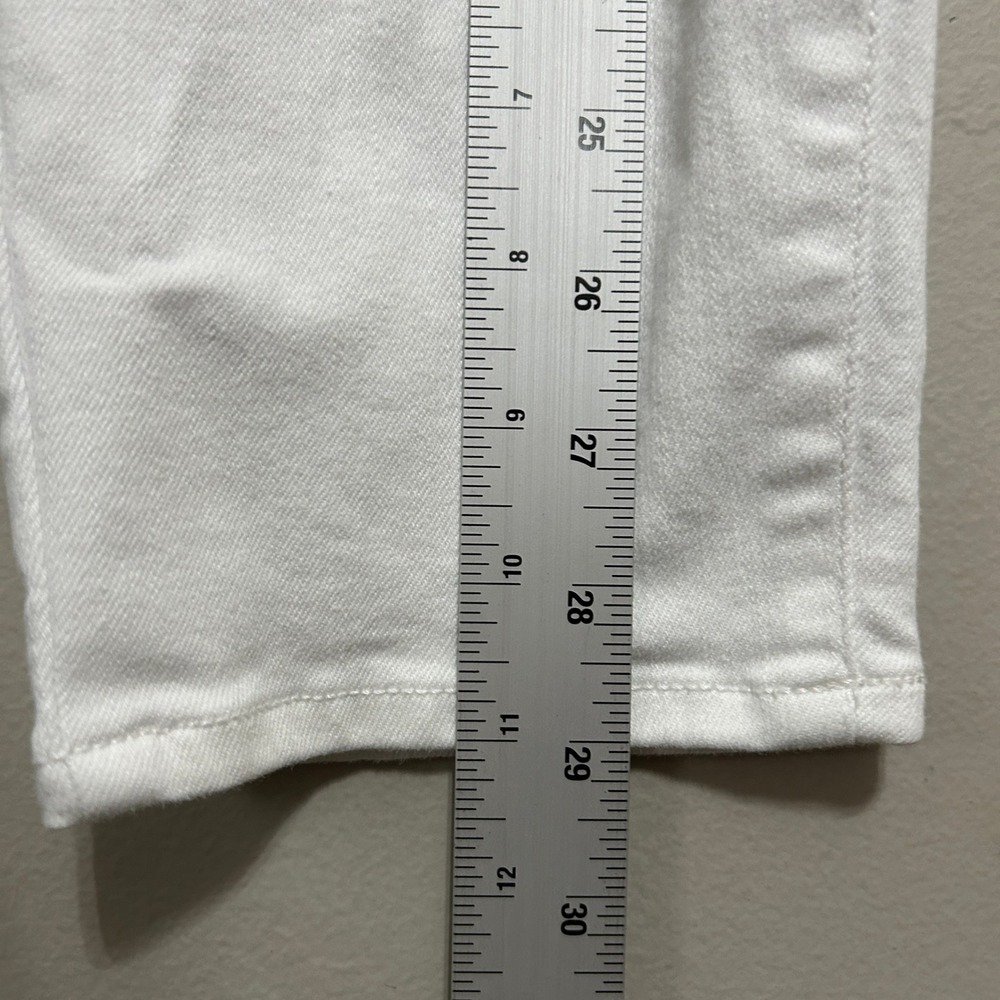 Talbots Denim Jeggings Women 16 Long White High Rise Skinny Stretch Pants Preppy - Picture 5 of 11